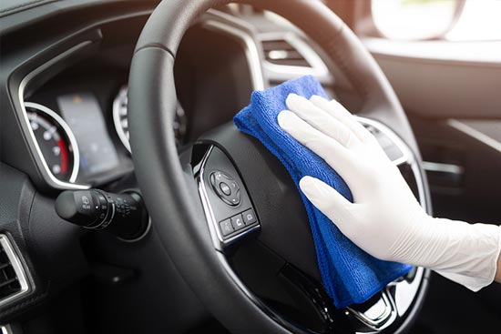 Interior/Exterior cleaning of the vehicle